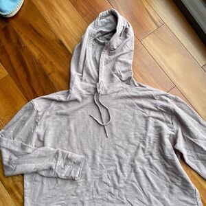 Soft Pink Cropped Hoodie Sweater